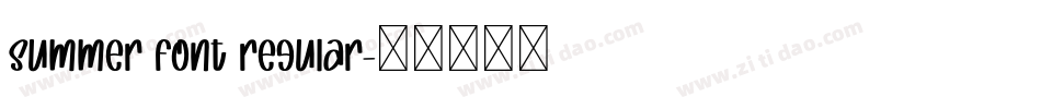 Summer Font Regular字体转换